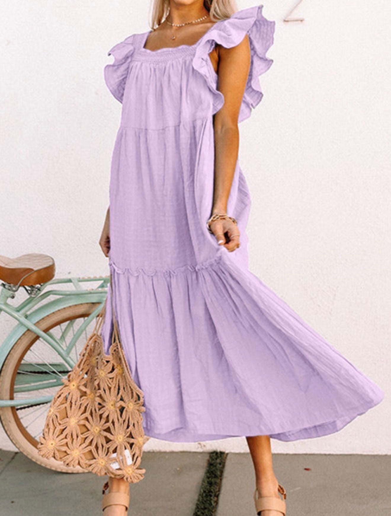 Purple Ruffle Sun Dress π