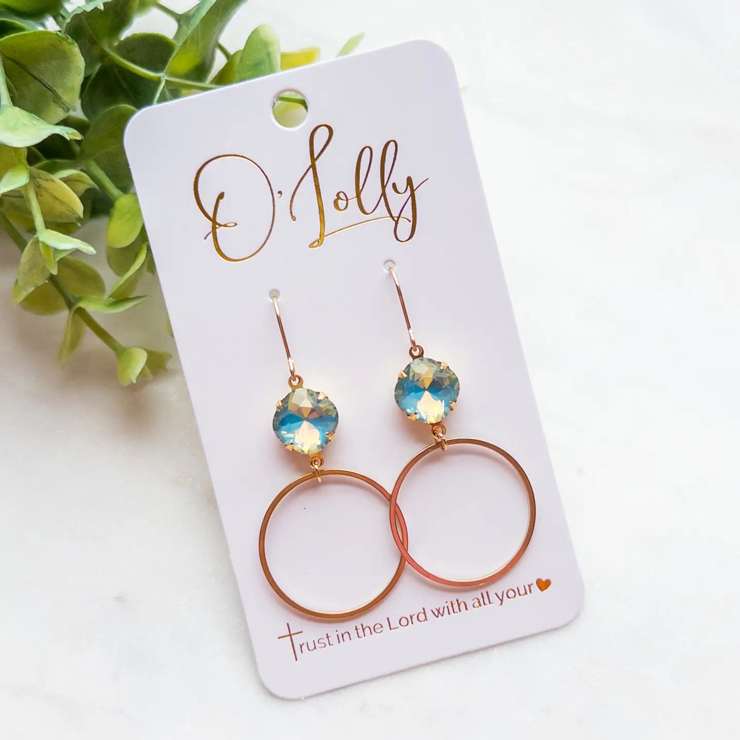 Lightweight Gold Plated Hoop Dangle