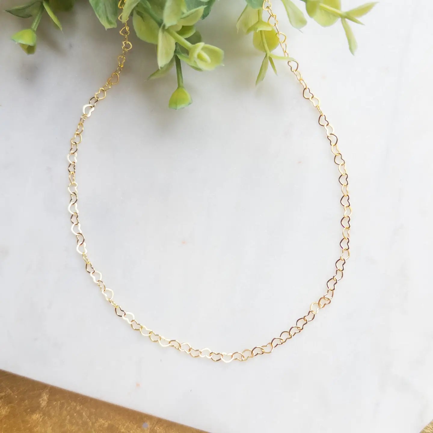 18k Gold Plated Linked Chain Necklace