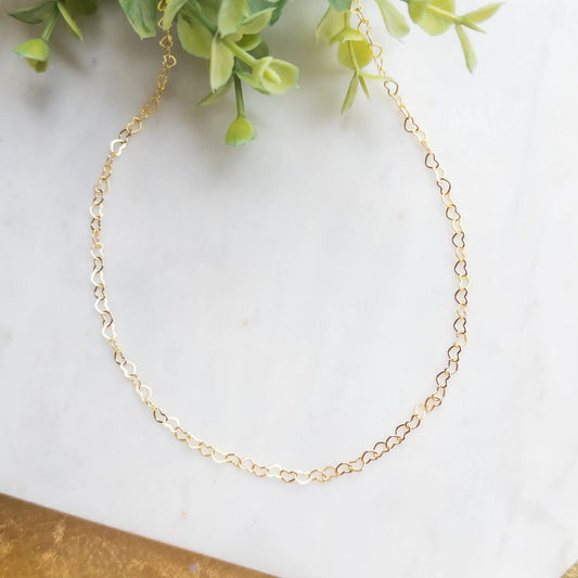 18k Gold Plated Linked Chain Necklace